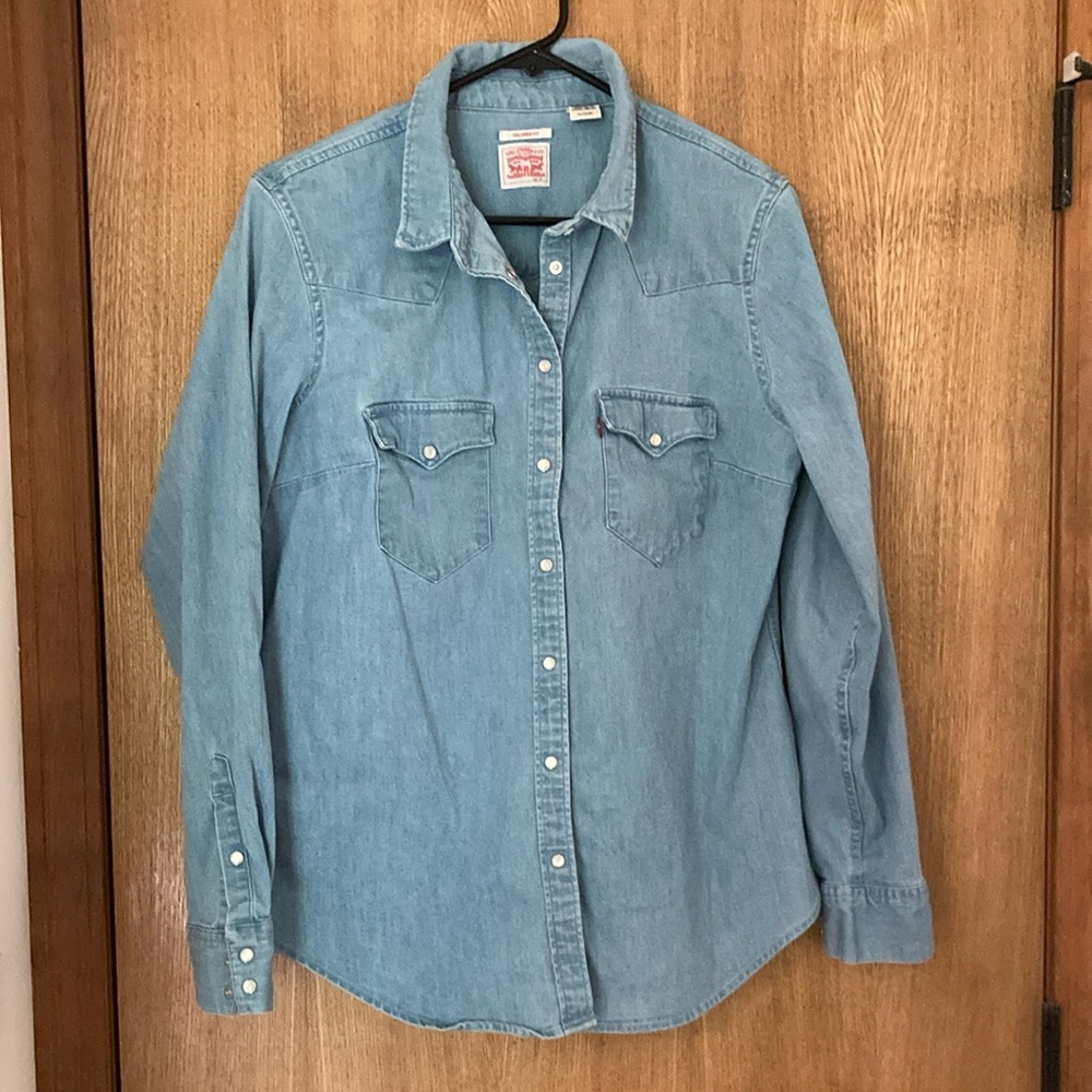 Levi's XL Light Blue Tailored Fit Denim Shirt